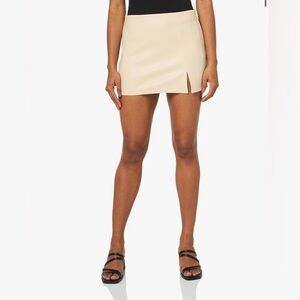 NWT Steve Madden cam mini skirt bone vegan leather 6